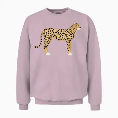 Cheetah Unisex Sweatshirt - Light Pink