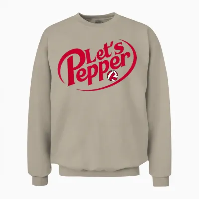 Funny Girls Volleyball Let's Pepper Practice Term Great Unisex Sweatshirt - Sand