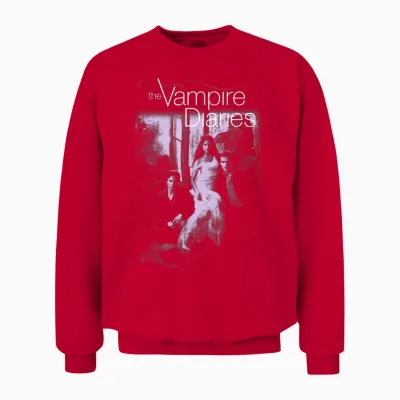 The Vampire Diaries T-Shirt, Black, S Unisex Sweatshirt - Red