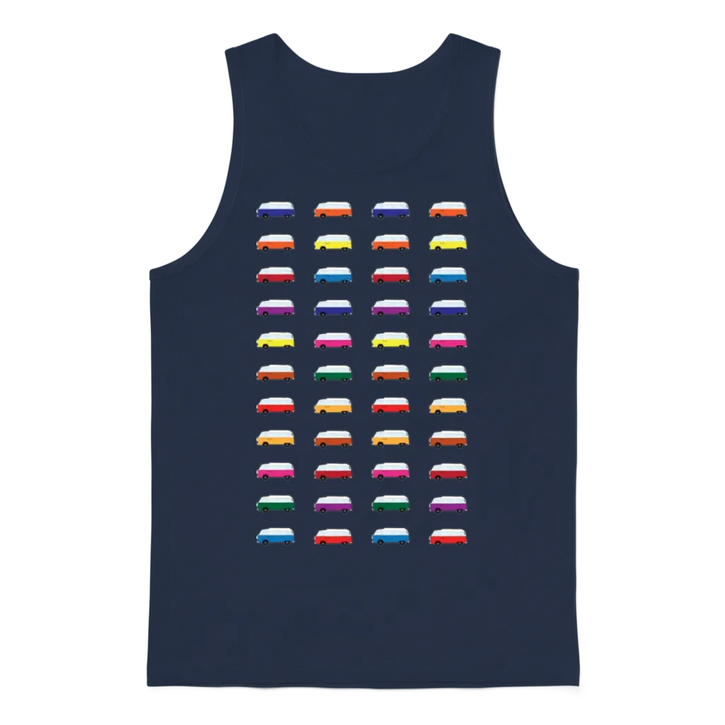Pop Art Retro Unisex Tank Top - Navy