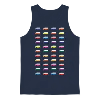 Pop Art Retro Unisex Tank Top - Navy – 1