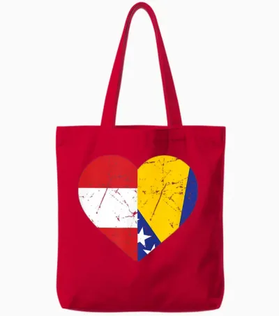 österreichische Flagge Bosnische Flagge österreich Bosnien Tote Bags - Red