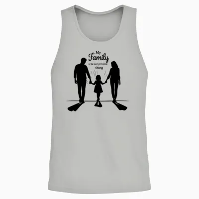 Funny Family Quote My Family Is the Most Precious Unisex Tank Top - Ash