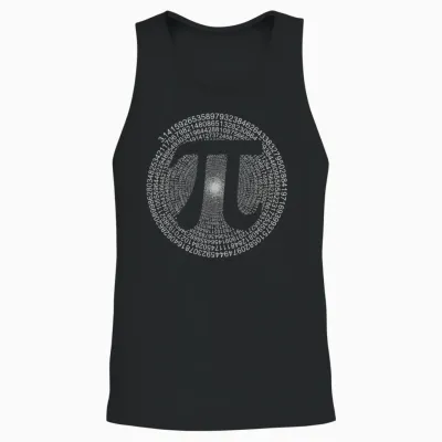 Pi T-Shirt 3,14 Pi Number Symbol Math Science Gift Unisex Tank Top - Black