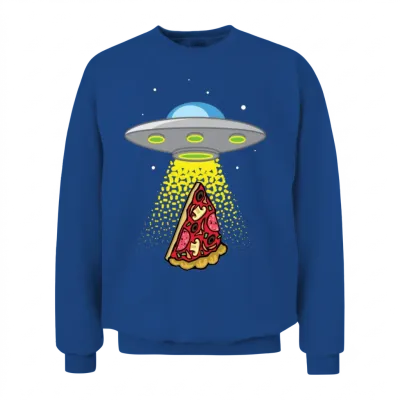 Ufo Pizza Abduction Unisex Sweatshirt - Royal