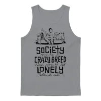 Society You're a Crazy Breed Hop You're Not Lonely Unisex Tank Top - Sport Grey – 1
