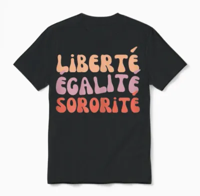 Freedom Equality Sorority Seventies for Sisters and Girlfriends T-Shirt, Black, Female X-Small Unisex T-Shirt - Black