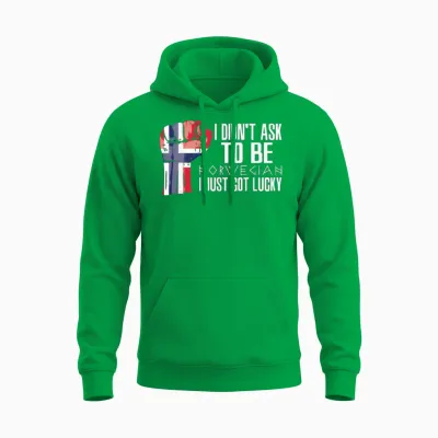 Norwegian Pride Norway Flag Grown Norwegian Roots Unisex Hoodie - Irish Green
