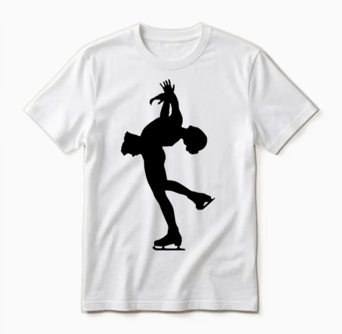 Ice Skating Unisex T-Shirt in White