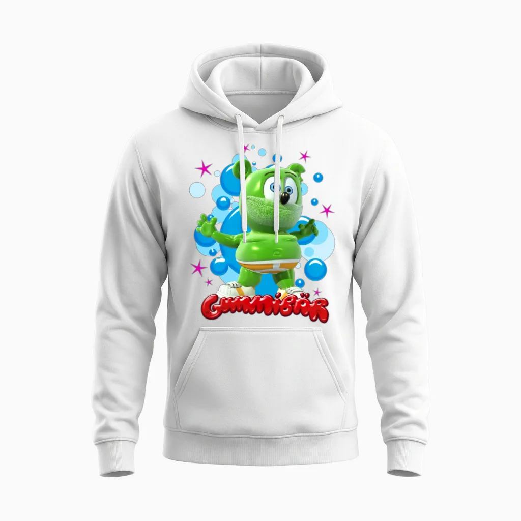 Gummibär Bubbles Unisex Hoodie in White
