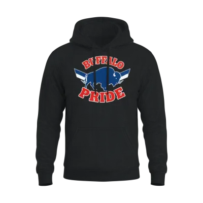 Buffalo Pride Emblem Unisex Hoodie - Black