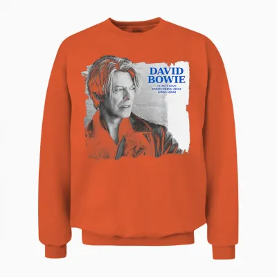 David Bowie Je Ne Peux Pas Tout Donner 2002-2016 Unisex Sweatshirt - Orange