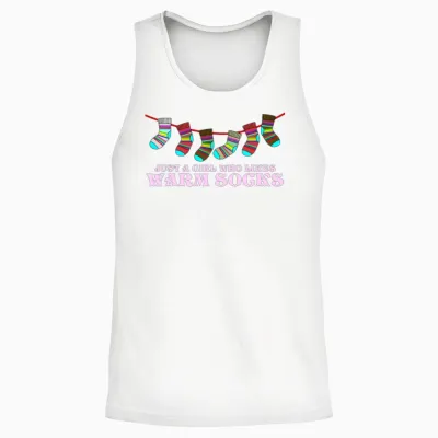 Winter Socks Sock Wool Unisex Tank Top - White