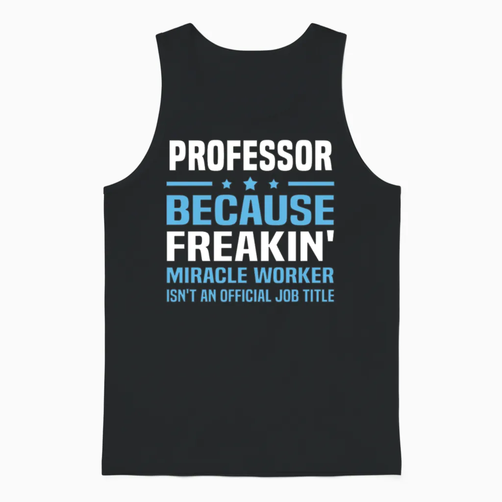 Professor Unisex Tank Top in Black