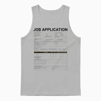 Job Application Costume Unisex Tank Top - Ash