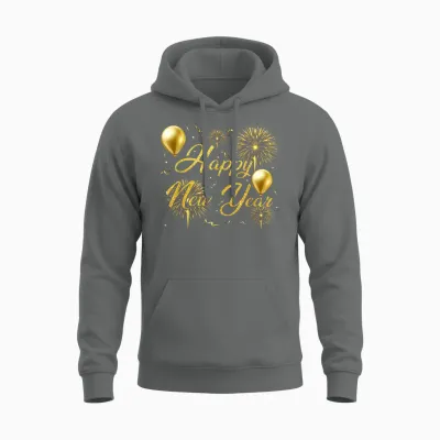 Happy New Year Eve Party 2026 Family Matching Costume Unisex Hoodie - Graphite Heather