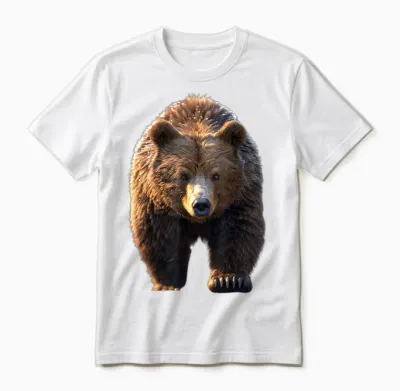 Lustige Braunbären Für Alle Grizzlybär Liebhaber Braunbär Grizzly Bär Bärenbrüder Wald Wilde Braun Bären T-Shirt Schwarz Klein Klassisch Crew Halbarm Polyester 100% Eu S Unisex Erwachsene Und Kinder Unisex T-Shirt - White