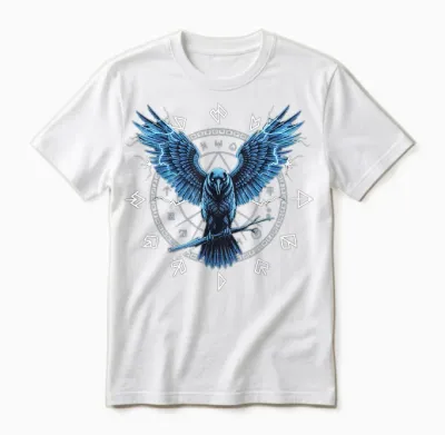 Walhalla Viking Odins Ravens Nordic Mythology Odin T-Shirt, Black Unisex T-Shirt - White