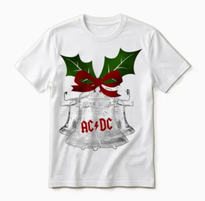 Official Ac/dc Hells Bells Christmas Merch for Music Fans Unisex T-Shirt - White