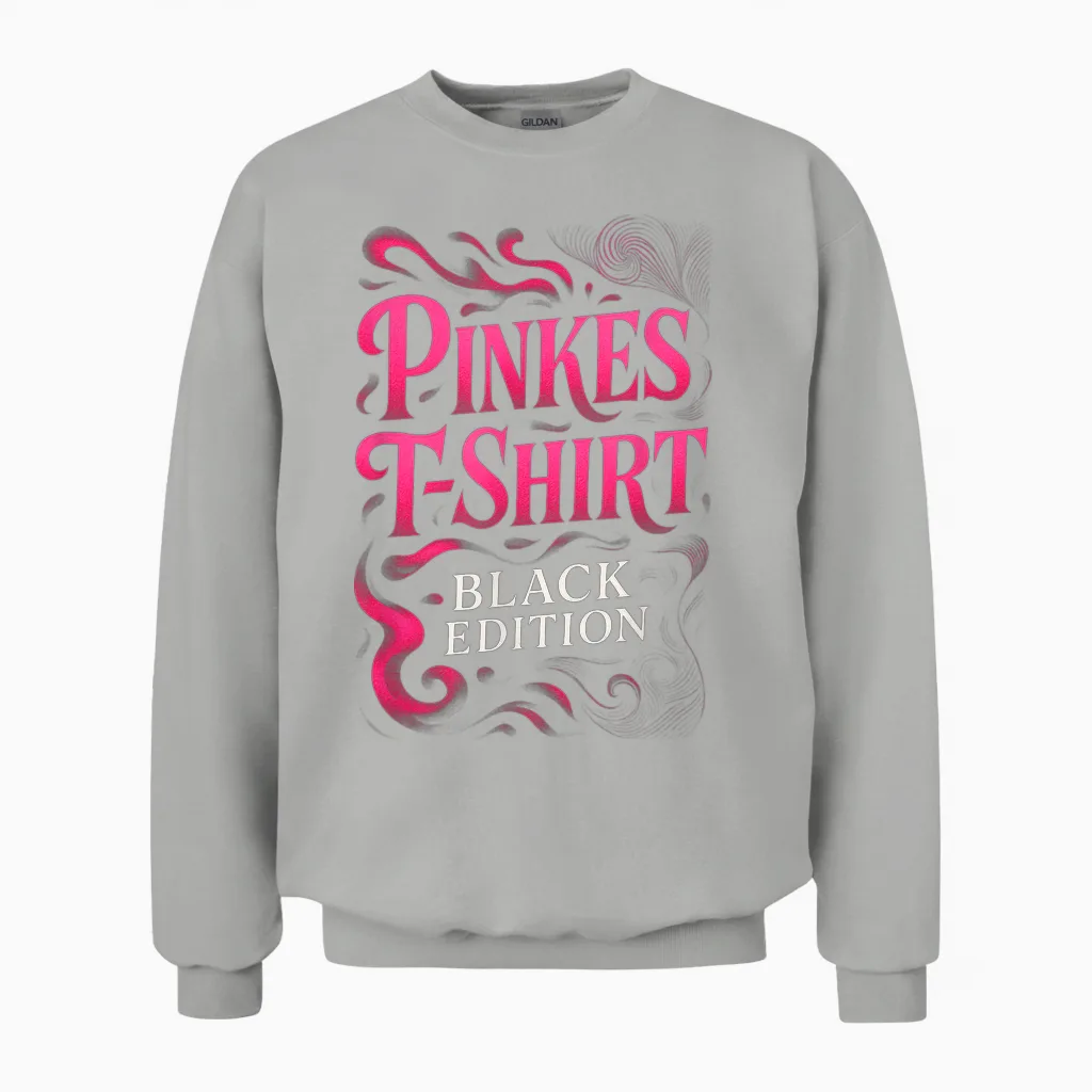 Pink T-Shirt Black Edition - Sarcasm Humour Unisex Sweatshirt in Ash