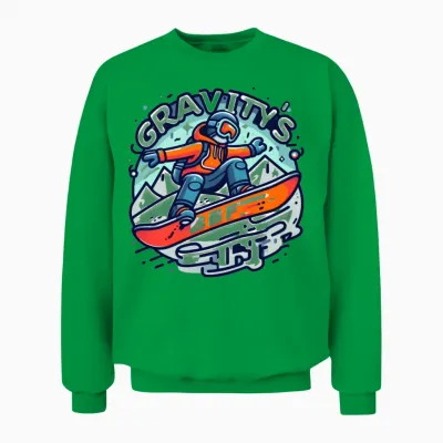 Snowboarding: Gravity's Bff Unisex Sweatshirt - Irish Green