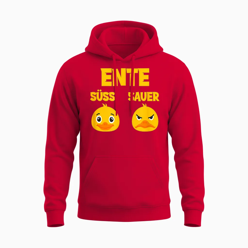 Ente Süß - Sauer Lustig Witzig Koch Landwirt Unisex Hoodie in Red