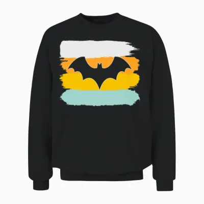 Bat Retro Unisex Sweatshirt - Black
