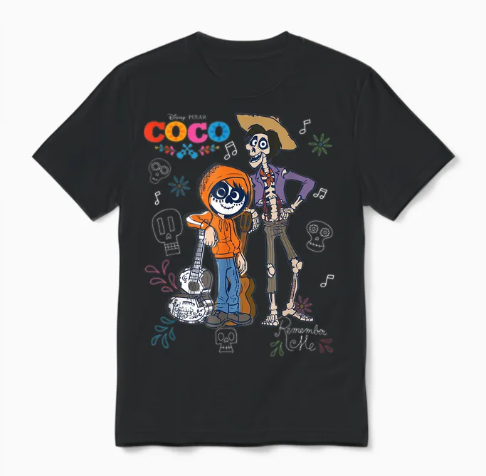 Coco Doodles Halloween Unisex T-Shirt in Black