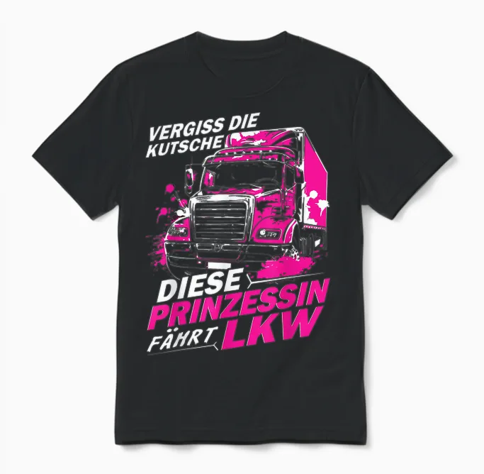 Echte Frauen Fahren Einen Großen Dienstwagen | Lkw Fahrerin Unisex T-Shirt in Black