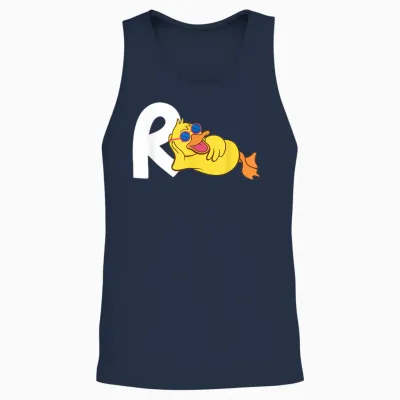 Pension Duck Funny Retirement Pension Pensioner Unisex Tank Top - Navy