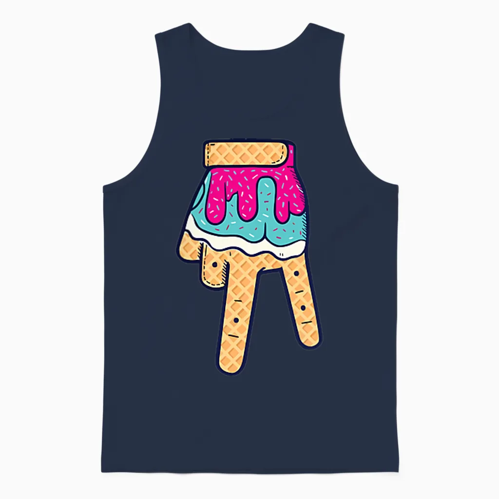 Baseball Drip for Boys Ice Cream Youth Boys Lifestyle 101 Unisex Tank Top in Navy