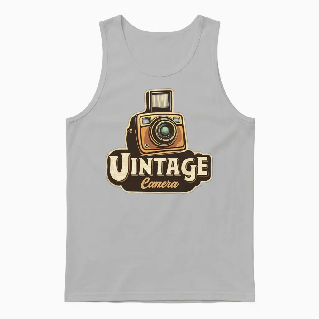 Vintage Retro Unisex Tank Top - Ash