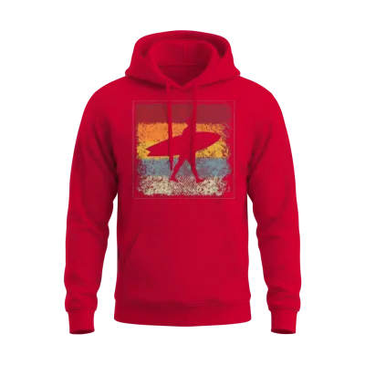 Surfer Retro Unisex Hoodie - Red
