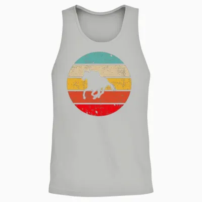 Horse Retro Unisex Tank Top - Ash