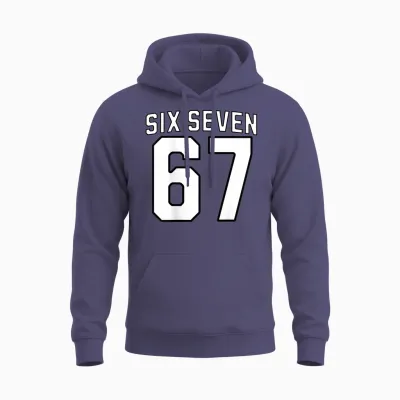Six Seven Meme 67 Sports Jersey for Boys Girls Kids Teens Unisex Hoodie - Heather Sport Dark Navy