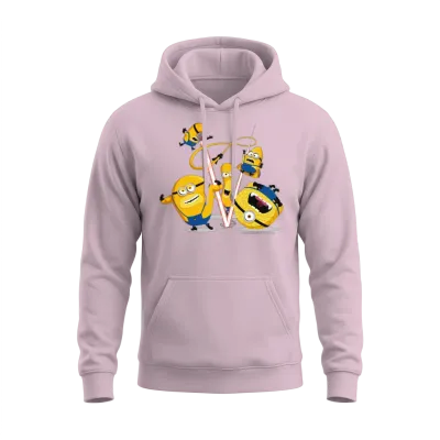 Minions the 5 Mega Minions Unisex Hoodie - Light Pink