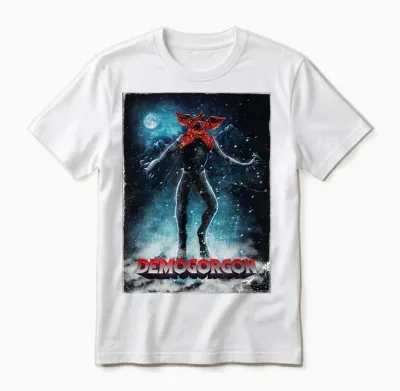 Stranger Things 4 Demogorgon Mountain Walk Unisex T-Shirt - White