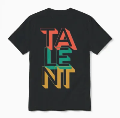 Retro Talent Unisex T-Shirt - Black