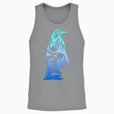 Penguin Maori Style Tribal Tattoo Gift Idea Unisex Tank Top - Sport Grey