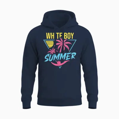 White Boy Summer - 80er Jahre Stil - Vaporwave Unisex Hoodie - Navy