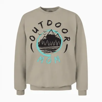 Outdoor Mom Logo Unisex Sweatshirt - Sand