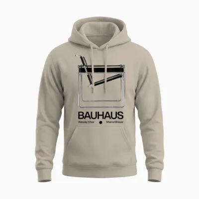 Bauhaus Wassily T-Shirt Chair Unisex Hoodie - Sand