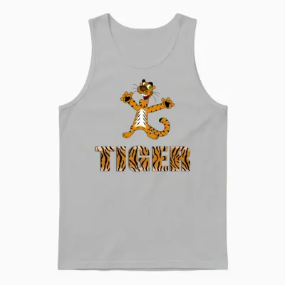 Funny Tiger Unisex Tank Top - Ash