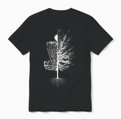 Disc Golf Baet Tree Frisbee Golf Unisex T-Shirt - Black