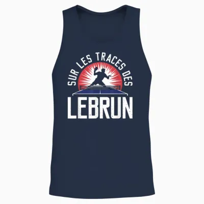 In the Footsteps of Lebrun Gift Table Tennis Ping-Pong Unisex Tank Top - Navy