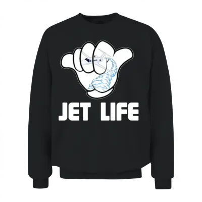 Jet Life. Unisex Sweatshirt - Black