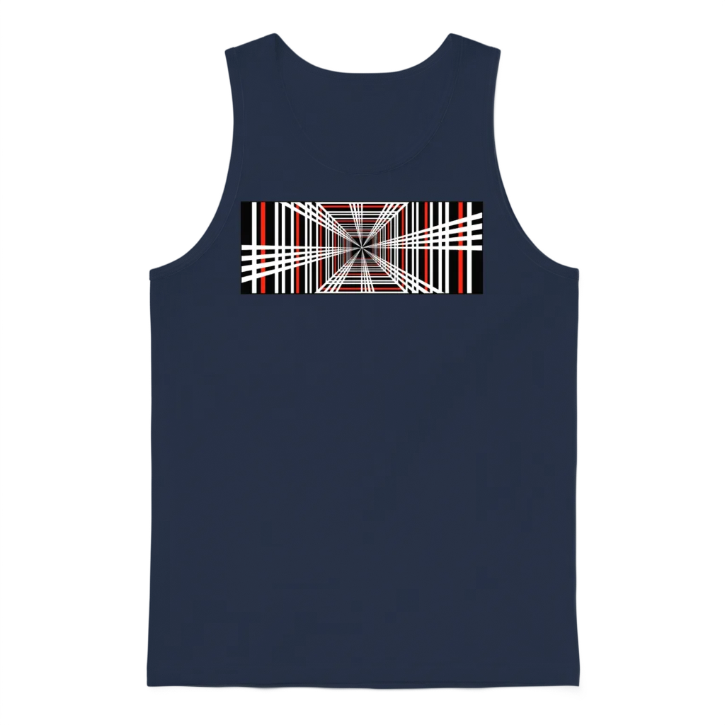 Tesla Plaid Logo Unisex Tank Top - Navy