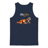 Punch the Monkey Unisex Tank Top - Navy – 1