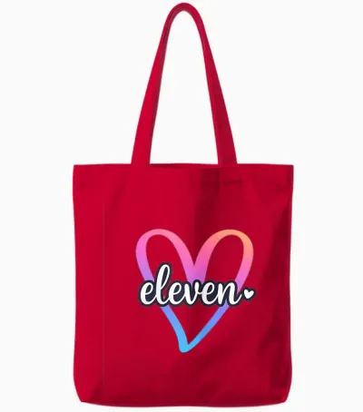 Eleven 11 Jahre Mädchen Geburtstag Geschenkidee 2014 Tote Bags - Red