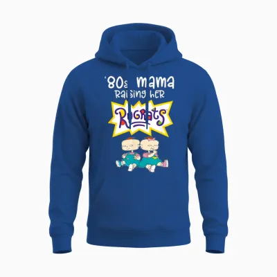 Mademark X Rugrats - 80s Mama Raising Her Rugrats - Phil & Lil Unisex Hoodie - Royal